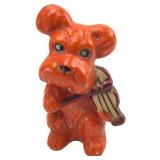 VTG Japan Hand-Painted Ceramic Dog with Cello