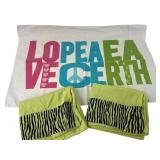 Love Peace Earth Standard Pillowcase Set