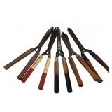 Corona and Ames Group of 5 Forged Hedge Shears
