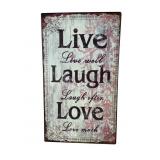 Hobby Lobby Live Laugh Love Metal Wall Sign