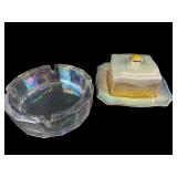 Royal Winton Lusterware Butter Dish and Ashtray