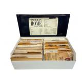American Home Menu Maker Metal Recipe Box