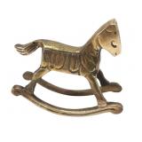 VTG Miniature Brass Rocking Horse