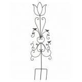 Wrought Iron Tulip and Bird Garden Trellis
