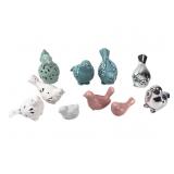 Assorted Ceramic and Metallic Bird Figurines