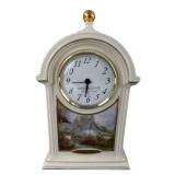 Thomas Kinkade Sweetheart Cottage Porcelain Clock