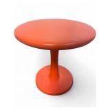 MCM Red Vinyl Pedestal Stool