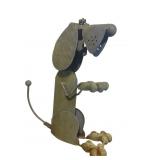Handmade Recycled Metal Dog Sculpture, 20 in.