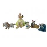 Assorted Porcelain Figurines, Japan, 5 Pcs