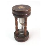 Vintage Turned Wood Hourglass Timer, 4'
