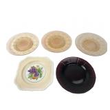 Johnson Bros. and Iridescent Glass Plate Set