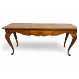 Thomasville Solid Oak Queen Anne Style Table