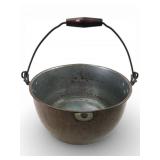 Vtg Copper Pot With Tin Lining & Handle