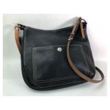 Coach Black Leather Shoulder Bag 10 x 11"