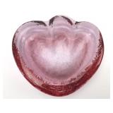 Murano-Style Glass Heart-Shaped Bowl