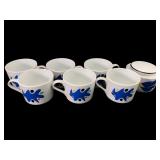 Vintage Block Spal Splash Mugs and SugarBowl