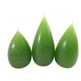 Barrick Design Handcrafted Green Crackle Candles