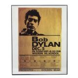 Bob Dylan 1964 Concert Poster Reproduction