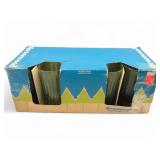 Anchor Hocking Sprucewood Green Glass Beverage Set