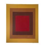 In the Style of Josef Albers Nested Squares Painti