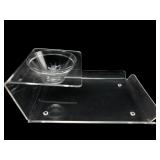 VTG Clear Lucite Chip & Dip Serving Tray