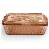 Rare Pink Federal Glass Refrigerator Dish