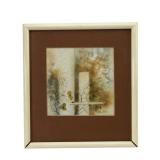 Peggy Brown Signed Abstract Floral Watercolor