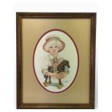 1981 Jan Hagara Girl With Horse Print