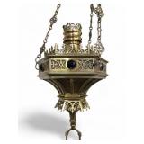 Gothic Revival Brass Sanctuary Lamp, St. Peter