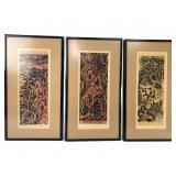 Jacob Heller Attributed Woodblock Prints, Set of 3