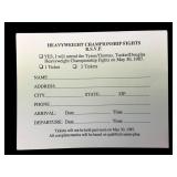 Tyson/Thomas Heavyweight Fight RSVP Card