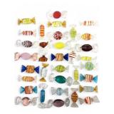 Collection of 33 Hand-Blown Art Glass Candies