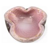 Alfredo Barbini Murano Bullicante Sommerso Dish