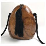 Timmy Woods Wooden Handbag With Tassel