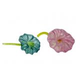 Hand Blown Art Glass Morning Glory Flowers