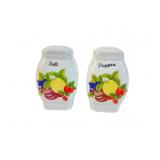 VTG Porcelain Fruit Motif Salt & Pepper Shakers