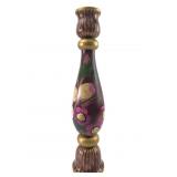 Cassandra Colburn Hand-Painted Wooden Candlestick