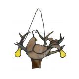 Stained Glass Partridge in a Pear Tree Suncatcher