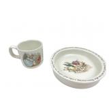 Wedgwood Peter Rabbit Cup and Porringer Bowl Set