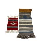 Woven Wool Wall Hanging and Navajo Style Mat