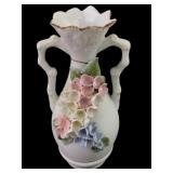 Lefton China Hand Painted Floral Porcelain Vase