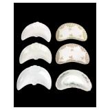 Assorted Porcelain Bone Dishes, Set of 6