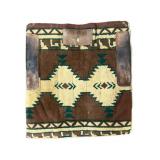 Southwestern Pattern Fleece and Leather Saddle Pad