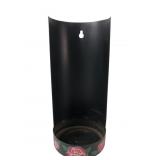 Vintage Hand-Painted Rose Metal Wall Candle Holder