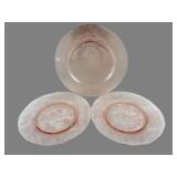 MacBeth-Evans Pink Depression Glass Dogwood Plates