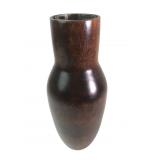 Mid-Century Modern Turned Wood Vase with Liner