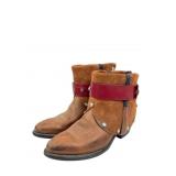Durango Leather and Suede Cowboy Boots with Studs