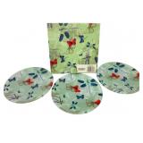 Walgreens Glass Plate Set, Butterfly & Dragonfly