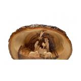 Bethlehem Olive Wood Hand-Carved Nativity Grotto