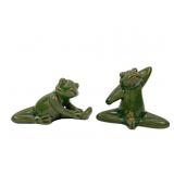 Pr. Ceramic Yoga Frog Figurines